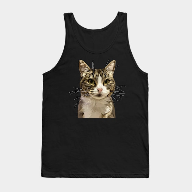 Cute cat Tank Top by chychut